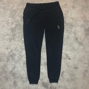 OVO Sweatpants Mens Medium Black Gold Owl Logo Joggers Made in Canada